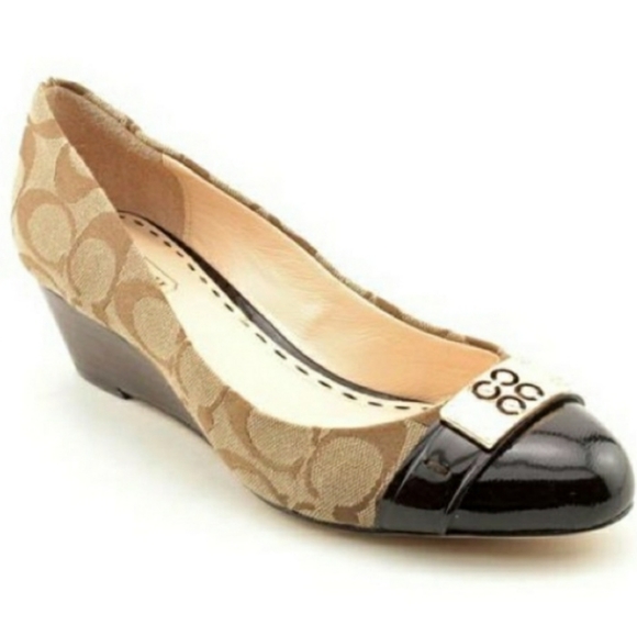 Coach Meryl Pointed Cap Toe Wedge - Picture 1 of 8